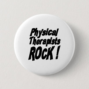 Badge Rond 5 Cm Roche de physiothérapeutes ! Bouton