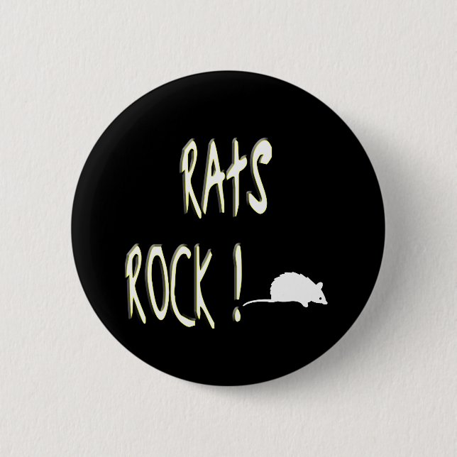 Badge Rond 5 Cm Roche de rats ! Bouton (Devant)