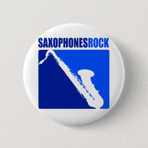 Badge Rond 5 Cm Roche de saxophones !