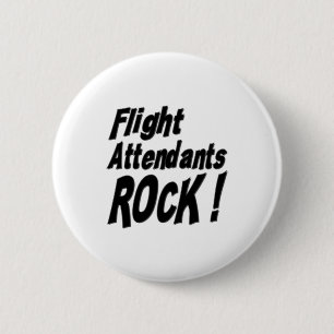 Badge Rond 5 Cm Roche de stewards (hôtesse de l'air) ! Bouton