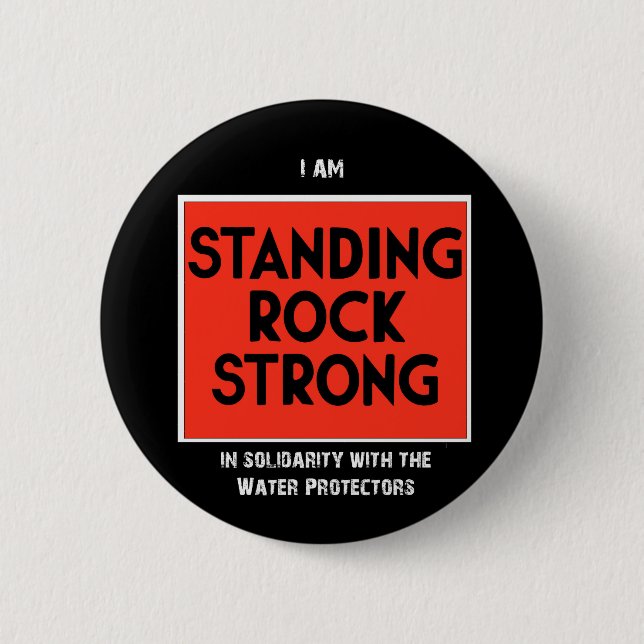 Badge Rond 5 Cm Roche debout forte (Devant)