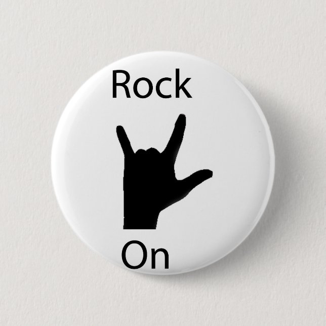 Badge Rond 5 Cm Roche dessus (Devant)