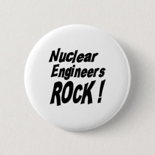 Badge Rond 5 Cm Roche nucléaire d'ingénieurs ! Bouton