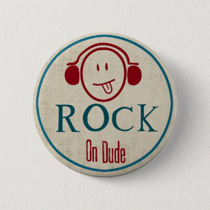 Badge Rond 5 Cm Roche sur le type