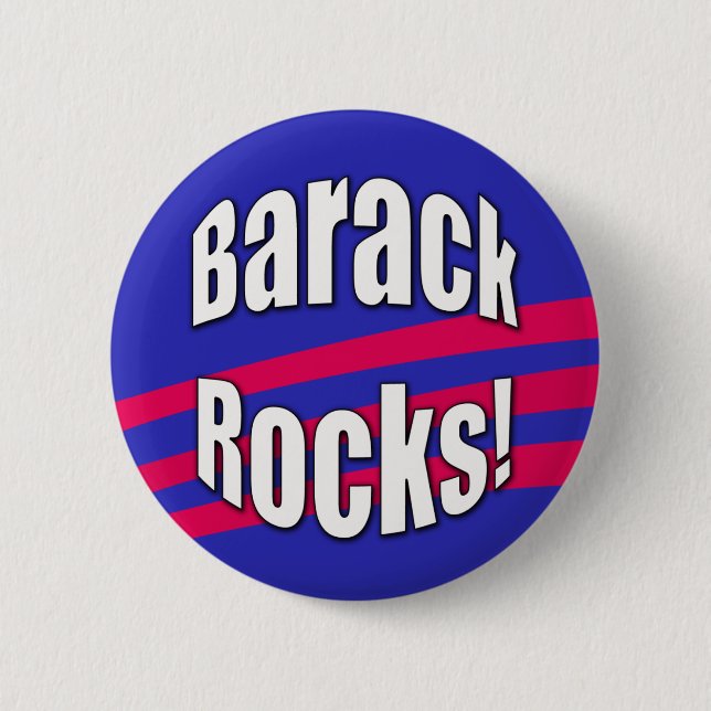 Badge Rond 5 Cm Roches de Barack ! Bouton (Devant)