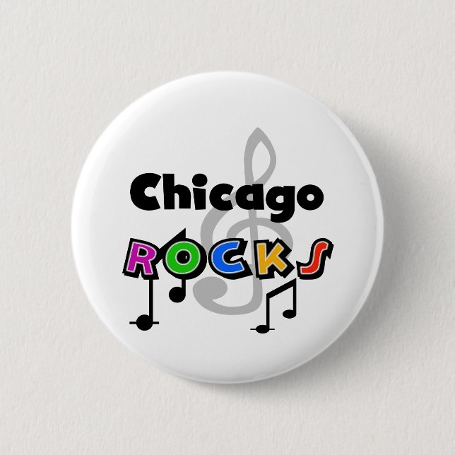 Badge Rond 5 Cm Roches de Chicago (Devant)