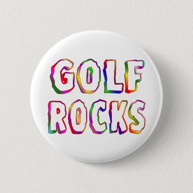 Badge Rond 5 Cm Roches de golf (Devant)