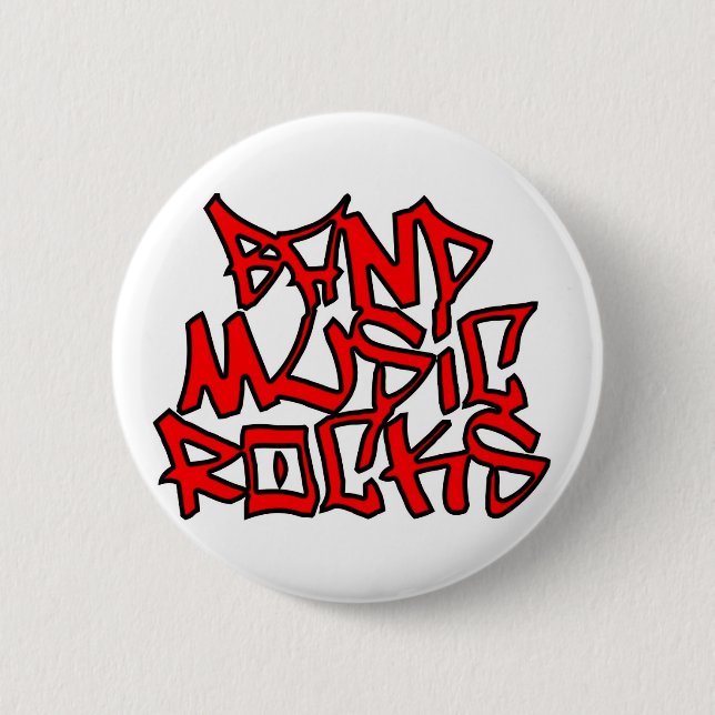 Badge Rond 5 Cm Roches de groupe de musique (Devant)