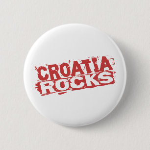 Badge Rond 5 Cm Roches de la Croatie