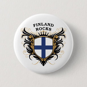Badge Rond 5 Cm Roches de la Finlande