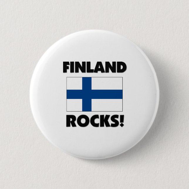 Badge Rond 5 Cm Roches de la Finlande (Devant)