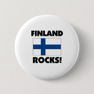 Badge Rond 5 Cm Roches de la Finlande