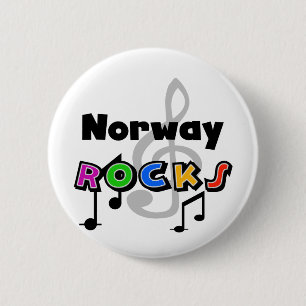 Badge Rond 5 Cm Roches de la Norvège