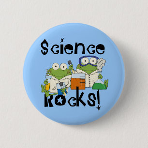 Badge Rond 5 Cm Roches de la Science de grenouilles