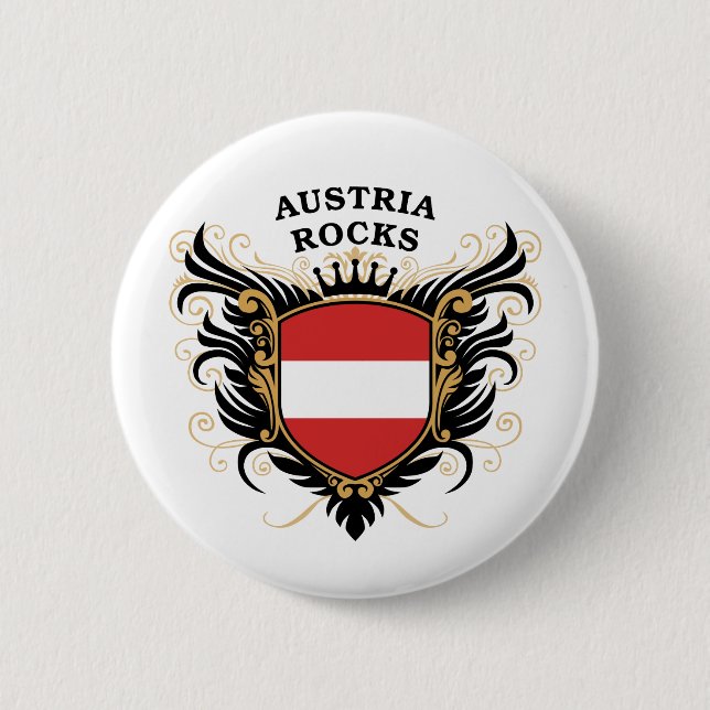 Badge Rond 5 Cm Roches de l'Autriche (Devant)