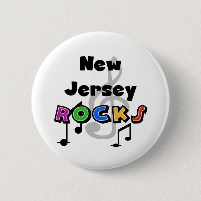 Badge Rond 5 Cm Roches de New Jersey (Devant)
