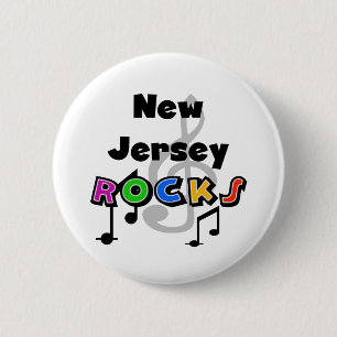Badge Rond 5 Cm Roches de New Jersey