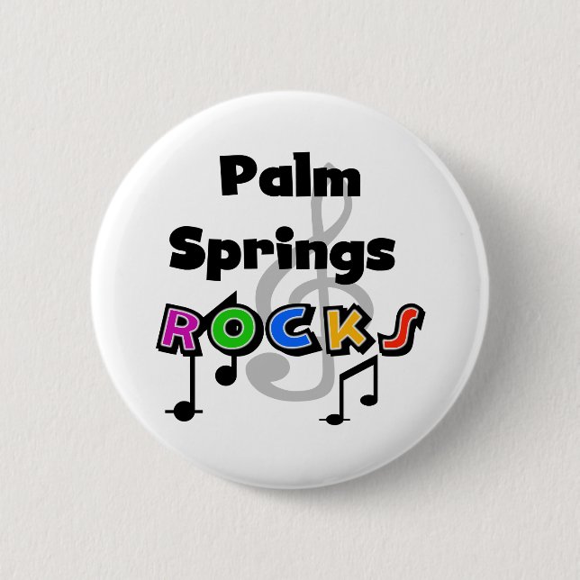 Badge Rond 5 Cm Roches de Palm Springs (Devant)