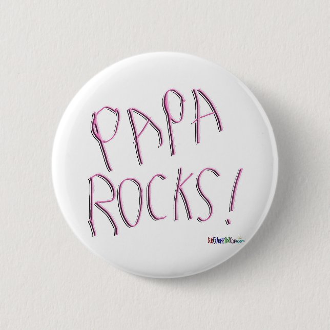 Badge Rond 5 Cm Roches de papa ! Bouton (Devant)