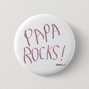 Badge Rond 5 Cm Roches de papa ! Bouton