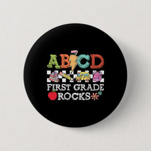 Badge Rond 5 Cm Roches de première année Crayon Éclair de crayon E