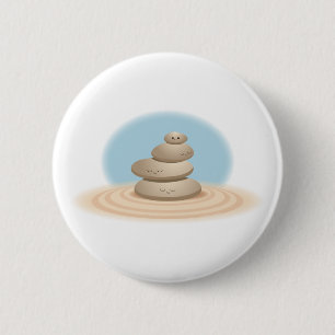 Badge Rond 5 Cm Roches de zen