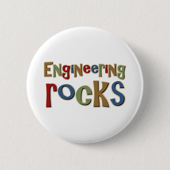 Badge Rond 5 Cm Roches d'ingénierie (Devant)