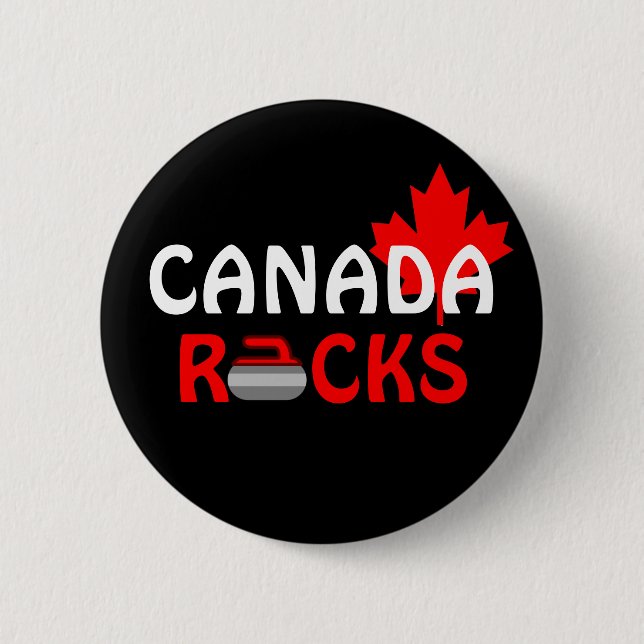Badge Rond 5 Cm Roches du Canada - se courbant (Devant)