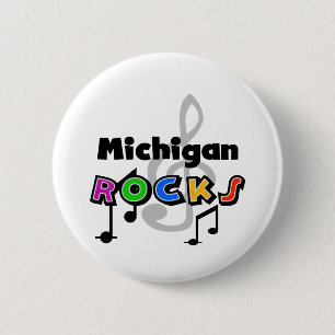 Badge Rond 5 Cm Roches du Michigan