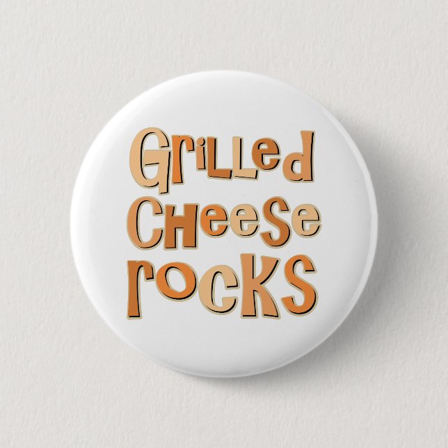 Badge Rond 5 Cm Roches grillées de fromage (Devant)