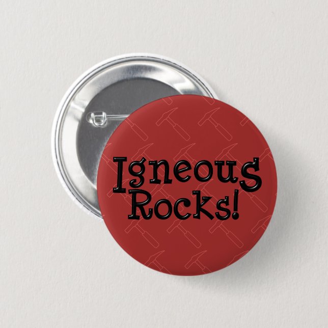 Badge Rond 5 Cm Roches ignées ! (Devant & derrière)