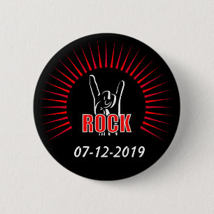 Badge Rond 5 Cm Rock