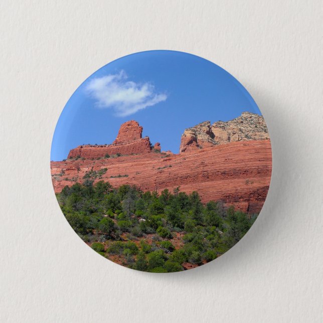 Badge Rond 5 Cm Rock bateau à vapeur à Sedona Arizona Photographie (Devant)