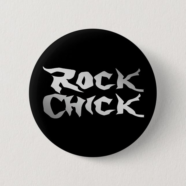 Badge Rond 5 Cm Rock Chick (Devant)