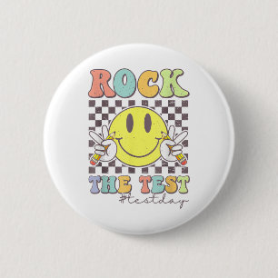 Badge Rond 5 Cm Rock Le Test Test Tester Enseignant Motivation