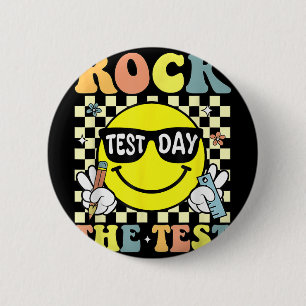 Badge Rond 5 Cm Rock Le Test Test Tester Enseignant Motivation