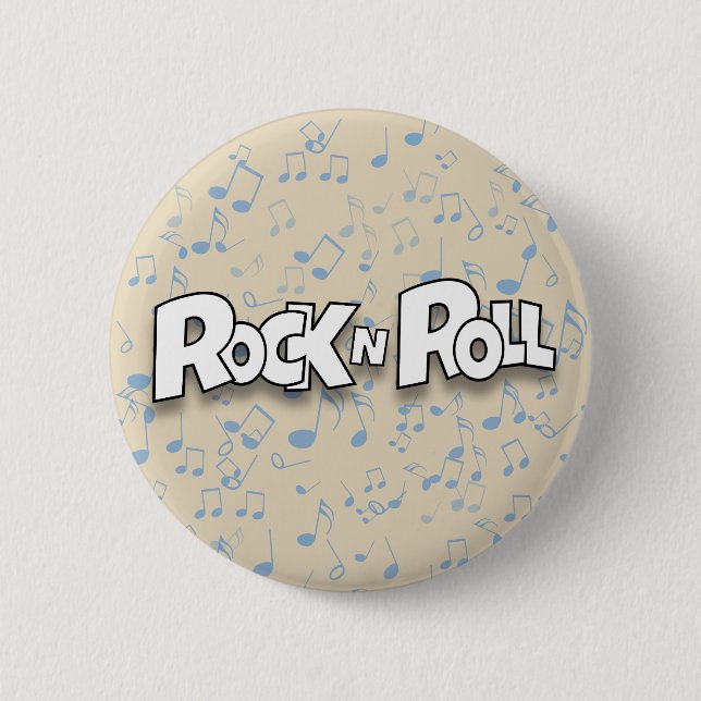 Badge Rond 5 Cm Rock N Roll (Devant)