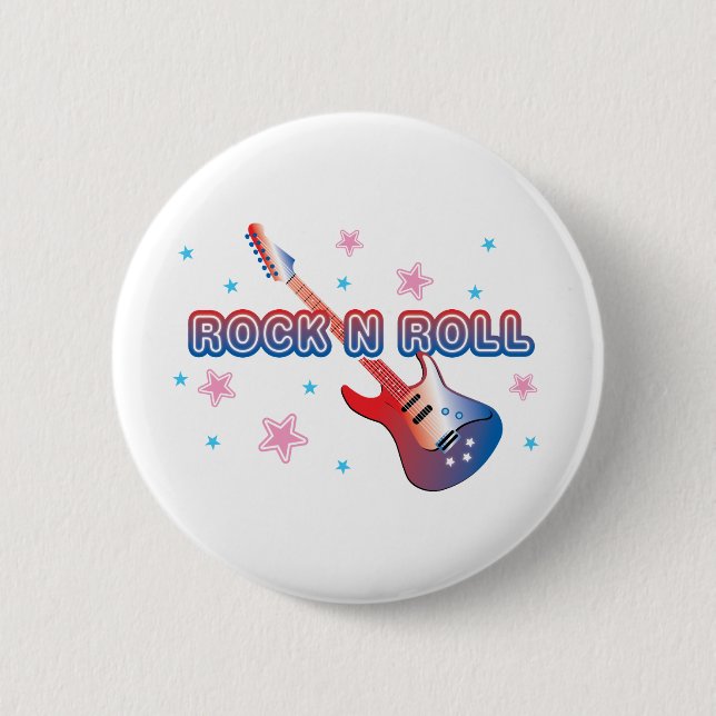 Badge Rond 5 Cm Rock N Roll (Devant)
