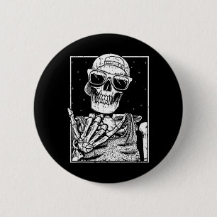 Badge Rond 5 Cm Rock N Roll Nd Lazy Costume Halloween Rocker Musiq