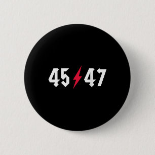 Badge Rond 5 Cm Rock On Trump 45 47 Le Président Trump Rocks