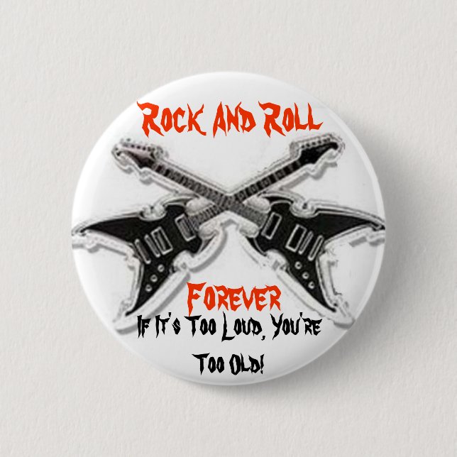Badge Rond 5 Cm Rock pour toujours (Devant)