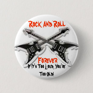 Badge Rond 5 Cm Rock pour toujours