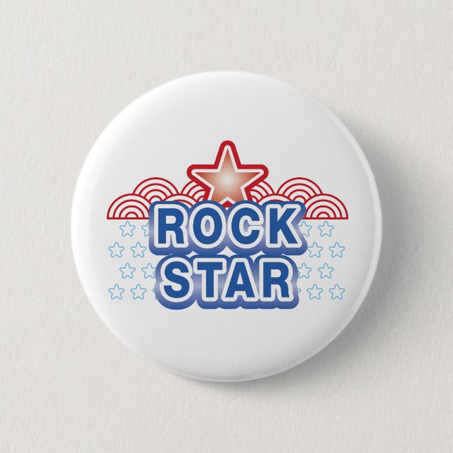 Badge Rond 5 Cm Rock Star (Devant)