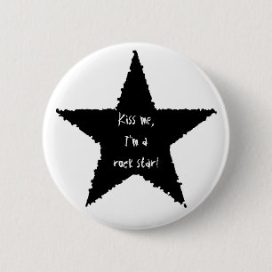 Badge Rond 5 Cm Rock star fun