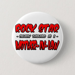 Badge Rond 5 Cm Rock Star...Mother-In-Law