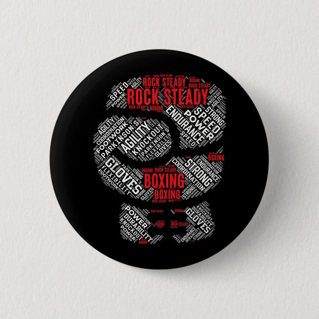 Badge Rond 5 Cm Rock Steady Boxer Glove Parkinsons (Devant)
