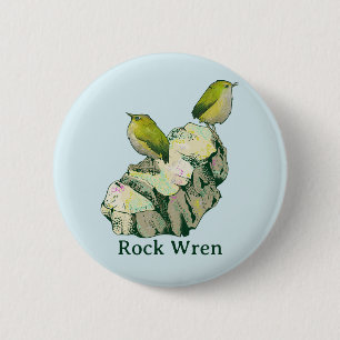 Badge Rond 5 Cm Rock Wen birds Nouvelle-Zélande