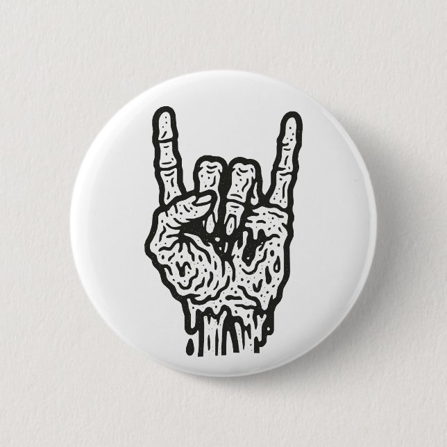 Badge Rond 5 Cm Rock zombie (Devant)