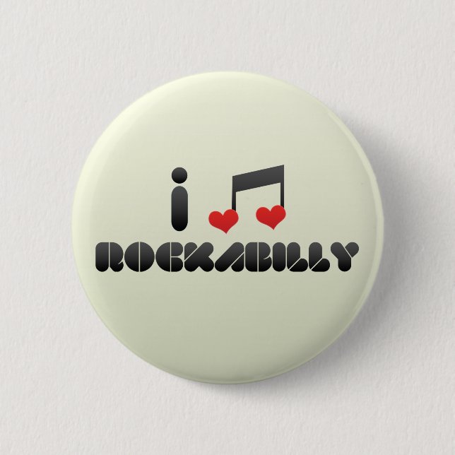 Badge Rond 5 Cm Rockabilly (Devant)