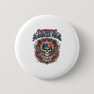 Badge Rond 5 Cm Rocker du bandana patriotique Méta musique Old Glo